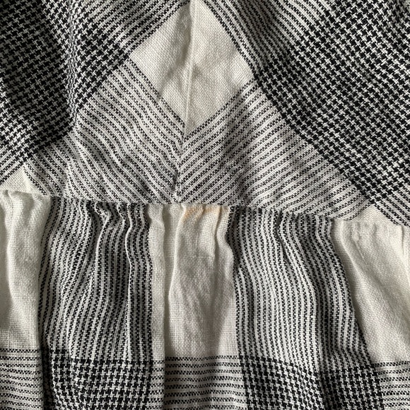 NWT Mango Linen Blend Midi Dress in Neutral Plaid - Picture 6 of 10